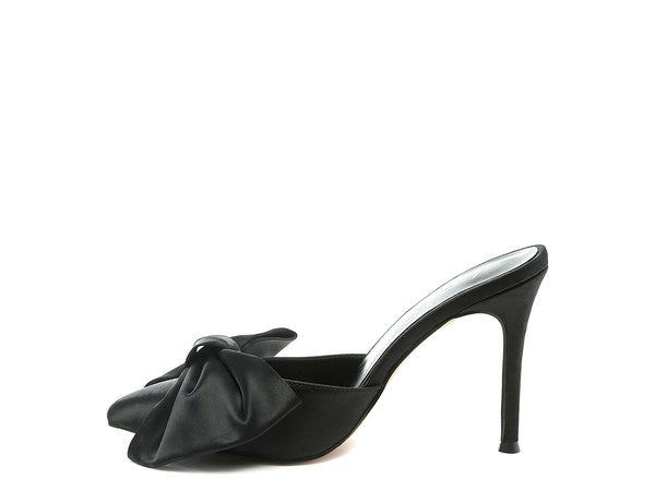 Sidonie High Heel Bow Tie Mules