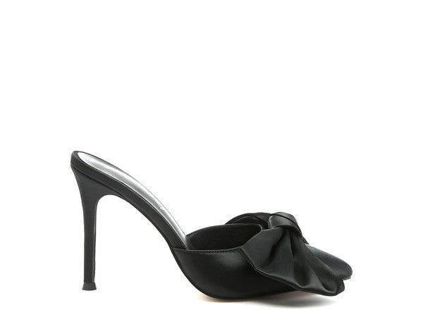 Sidonie High Heel Bow Tie Mules