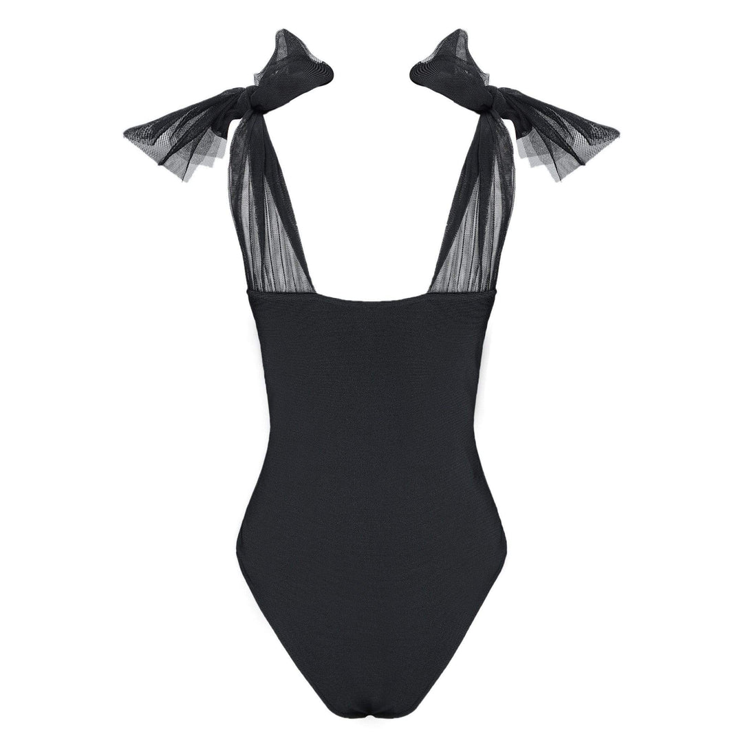 Babydoll Swimsuit/Bodysuit in Black - Amthyst Co.